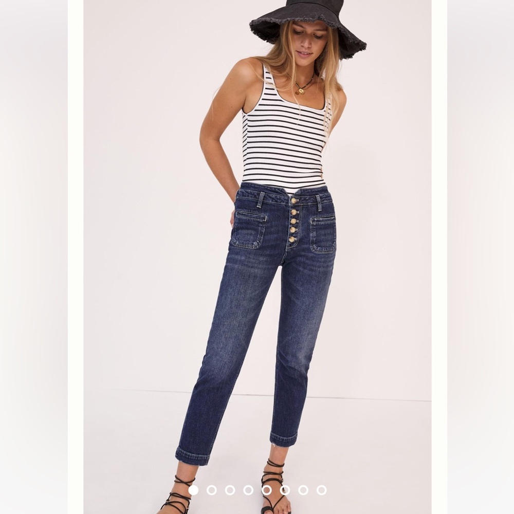 NWT Anthropologie Pilcro ultra high-rise slim utility jeans. Size 30